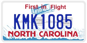 KMK1085 license plate in North Carolina