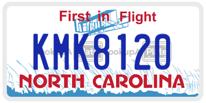 KMK8120  license plate in NC