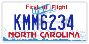 KMM6234 license plate in North Carolina
