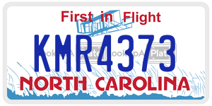 KMR4373 license plate in North Carolina