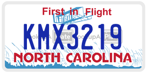 KMX3219 license plate in North Carolina