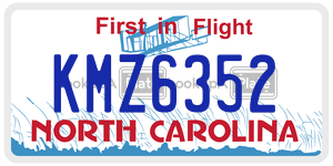 KMZ6352 license plate in North Carolina