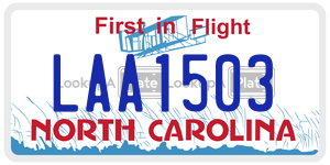 LAA1503  license plate in NC