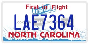 LAE7364  license plate in NC