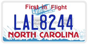LAL8244  license plate in NC