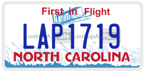 LAP1719 license plate in North Carolina