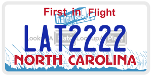 LAT2222  license plate in NC