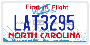 LAT3295 license plate in North Carolina