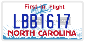 LBB1617  license plate in NC