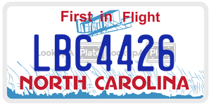 LBC4426 license plate in North Carolina