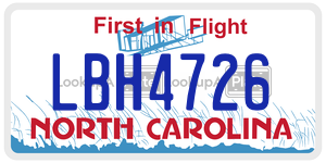 LBH4726  license plate in NC