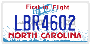 LBR4602  license plate in NC