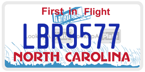 LBR9577 license plate in North Carolina