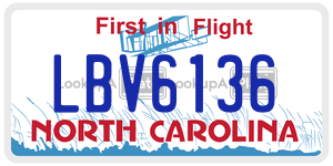 LBV6136  license plate in NC