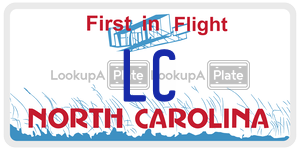 LC license plate in North Carolina