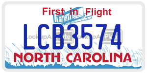 LCB3574  license plate in NC