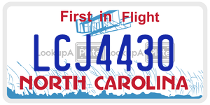 LCJ4430  license plate in NC