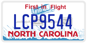 LCP9544 license plate in North Carolina