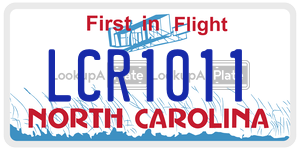LCR1011 license plate in North Carolina