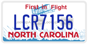LCR7156 license plate in North Carolina