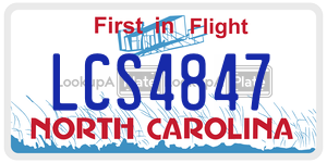 LCS4847  license plate in NC