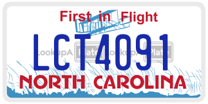 LCT4091  license plate in NC