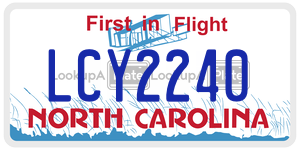 LCY2240 license plate in North Carolina