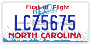 LCZ5675 license plate in North Carolina