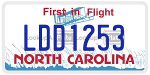 LDD1253 license plate in North Carolina