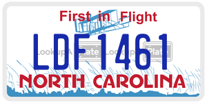 LDF1461  license plate in NC