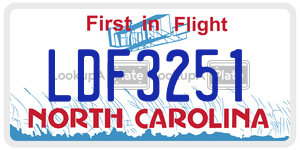 LDF3251 license plate in North Carolina