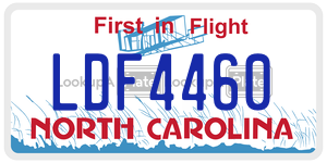 LDF4460  license plate in NC