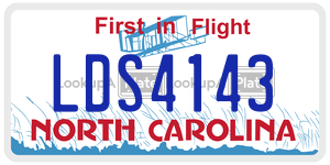 LDS4143  license plate in NC