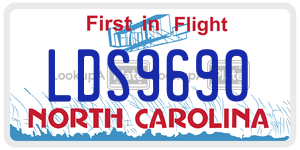 LDS9690  license plate in NC