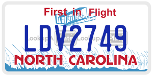 LDV2749  license plate in NC