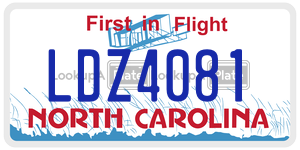 LDZ4081 license plate in North Carolina