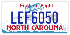 LEF6050  license plate in NC
