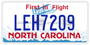 LEH7209  license plate in NC