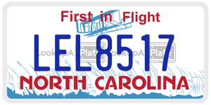 LEL8517  license plate in NC