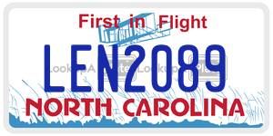 LEN2089 license plate in North Carolina
