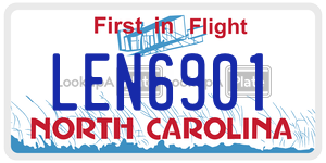 LEN6901 license plate in North Carolina