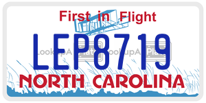 LEP8719 license plate in North Carolina