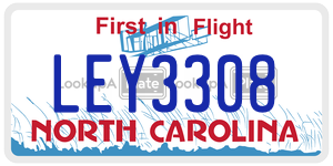 LEY3308 license plate in North Carolina