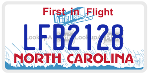 LFB2128 license plate in North Carolina