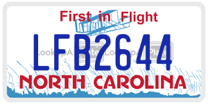LFB2644  license plate in NC