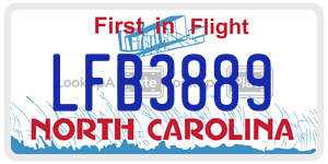 LFB3889  license plate in NC