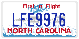 LFE9976  license plate in NC