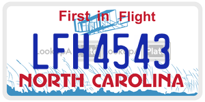 LFH4543  license plate in NC