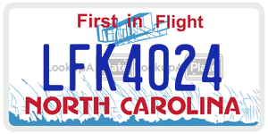 LFK4024  license plate in NC