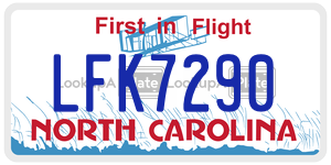LFK7290  license plate in NC